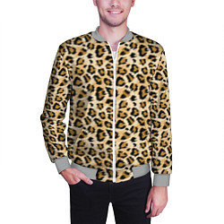 Бомбер мужской Пятна Дикого Леопарда, цвет: 3D-меланж — фото 2