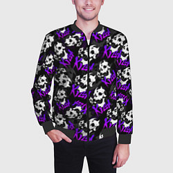 Бомбер мужской JOJO KILLER QUEEN КОРОЛЕВА УБИЙЦА УЗОР, цвет: 3D-черный — фото 2