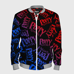 Бомбер мужской POPPY PLAYTIME LOGO NEON, ХАГИ ВАГИ, цвет: 3D-меланж