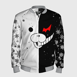Бомбер мужской НОВОГОДНИЙ МОНОКУМА ЧЁРНО БЕЛЫЙ НОВЫЙ ГОД 2022, цвет: 3D-меланж