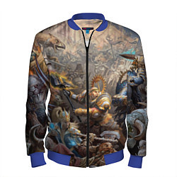 Бомбер мужской Битва Рыцарского ордена Империи, цвет: 3D-синий