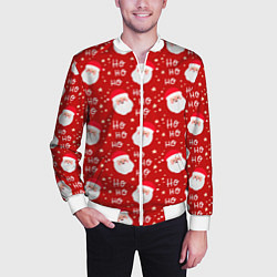 Бомбер мужской САНТА КЛАУС НОВЫЙ ГОД, цвет: 3D-белый — фото 2