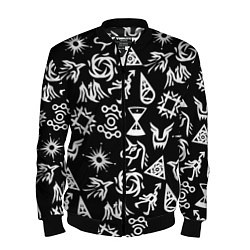 Мужской бомбер EXO BAND SYMBOL PATTERN WHITE K-POP