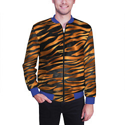 Бомбер мужской В шкуре тигра, цвет: 3D-синий — фото 2
