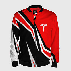 Бомбер мужской TESLA MOTORS RED LINE ТЕСЛА, цвет: 3D-черный