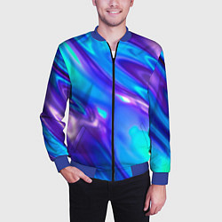 Бомбер мужской Neon Holographic, цвет: 3D-синий — фото 2