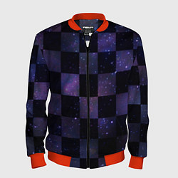 Мужской бомбер Space Neon Chessboard