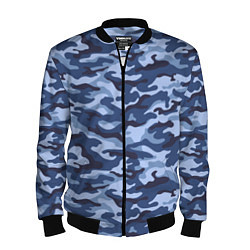 Бомбер мужской Синий Камуфляж Camouflage, цвет: 3D-черный