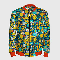 Бомбер мужской Трейдер Криптовалют, цвет: 3D-красный