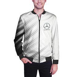 Бомбер мужской Mercedes-Benz - White, цвет: 3D-черный — фото 2