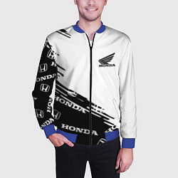 Бомбер мужской Honda sport pattern, цвет: 3D-синий — фото 2