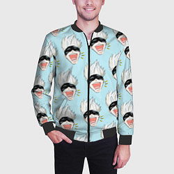 Бомбер мужской Узор с Сатору, цвет: 3D-черный — фото 2
