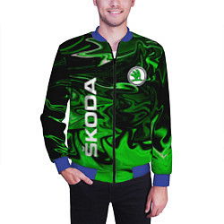 Бомбер мужской Skoda green sport, цвет: 3D-синий — фото 2