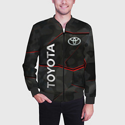 Бомбер мужской Toyota sport auto, цвет: 3D-черный — фото 2
