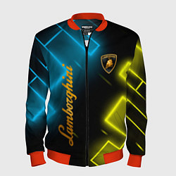 Мужской бомбер Lamborghini - Неоновые фигуры