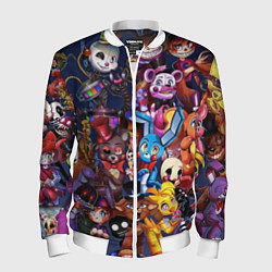 Бомбер мужской Cute Fnaf Pattern, цвет: 3D-белый