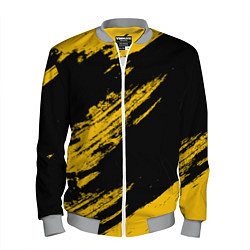 Бомбер мужской BLACK AND YELLOW GRUNGE ГРАНЖ, цвет: 3D-меланж