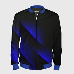 Бомбер мужской Blue Fade 3D Синий градиент, цвет: 3D-синий