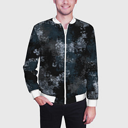 Бомбер мужской Камуфляж ночной Ниндзя, цвет: 3D-белый — фото 2