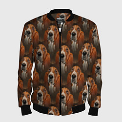 Бомбер мужской Dog patternt, цвет: 3D-черный