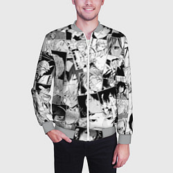 Бомбер мужской Bungo Stray Dogs pattern, цвет: 3D-меланж — фото 2