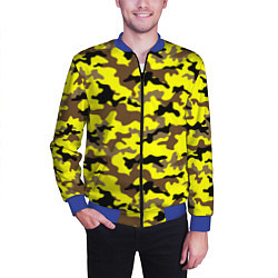 Бомбер мужской Камуфляж Жёлто-Коричневый, цвет: 3D-синий — фото 2