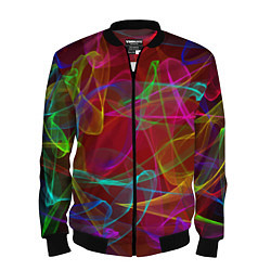 Бомбер мужской Color neon pattern Vanguard, цвет: 3D-черный