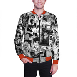 Бомбер мужской Убийца Акамэ pattern, цвет: 3D-красный — фото 2
