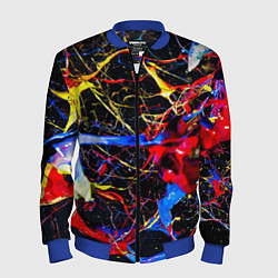 Бомбер мужской Импрессионизм Vanguard neon pattern, цвет: 3D-синий