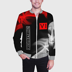 Бомбер мужской ЦИВИЛИЗАЦИЯ 6 Огонь, цвет: 3D-меланж — фото 2