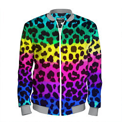 Бомбер мужской Leopard Pattern Neon, цвет: 3D-меланж