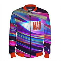 Бомбер мужской Neon pattern Mad, цвет: 3D-красный