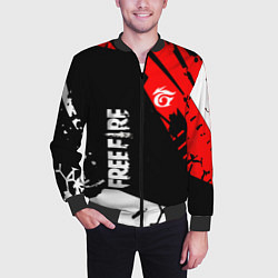 Бомбер мужской FREE FIRE ФРИ ФАЕР, цвет: 3D-черный — фото 2