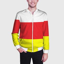 Бомбер мужской СЕВЕРНАЯ ОСЕТИЯ РЕСПУБЛИКА, цвет: 3D-белый — фото 2