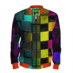 Мужской бомбер Colored Geometric 3D pattern