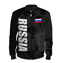 Бомбер мужской RUSSIA - BLACK EDITION, цвет: 3D-черный