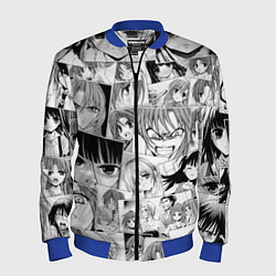 Бомбер мужской Когда плачут цикады pattern, цвет: 3D-синий