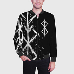 Бомбер мужской КЛЕЙМО ЖЕРТВЫ - БЕРСЕРК, цвет: 3D-черный — фото 2