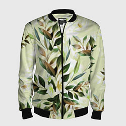 Бомбер мужской Цветы Липовый Сад, цвет: 3D-черный