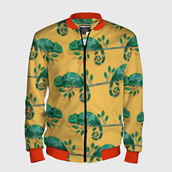 Мужской бомбер Хамелеон принт