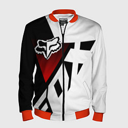 Бомбер мужской FOX RACING - ФОКС ЧЕРНЫЙ И БЕЛЫЙ, цвет: 3D-красный