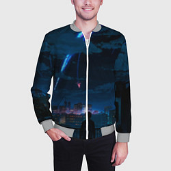 Бомбер мужской Мальчик смотрит в небо, цвет: 3D-меланж — фото 2