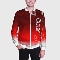 Бомбер мужской Принт с надписью СССР, цвет: 3D-белый — фото 2