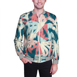 Бомбер мужской Пальмы Паттерн, цвет: 3D-меланж — фото 2