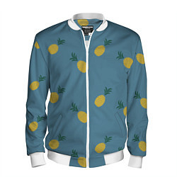 Бомбер мужской Pineapplы, цвет: 3D-белый