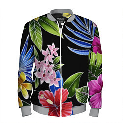 Бомбер мужской Floral vanguard composition Летняя ночь Fashion tr, цвет: 3D-меланж