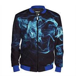 Бомбер мужской Неоновые пары дыма - Синий, цвет: 3D-синий