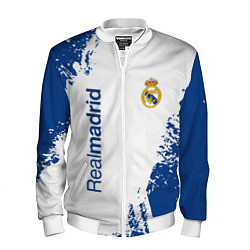 Бомбер мужской Реал Мадрид краска, цвет: 3D-белый