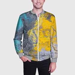 Бомбер мужской Извержение Красок, цвет: 3D-меланж — фото 2