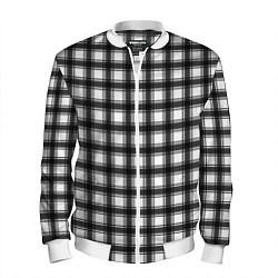 Мужской бомбер Black and white trendy checkered pattern